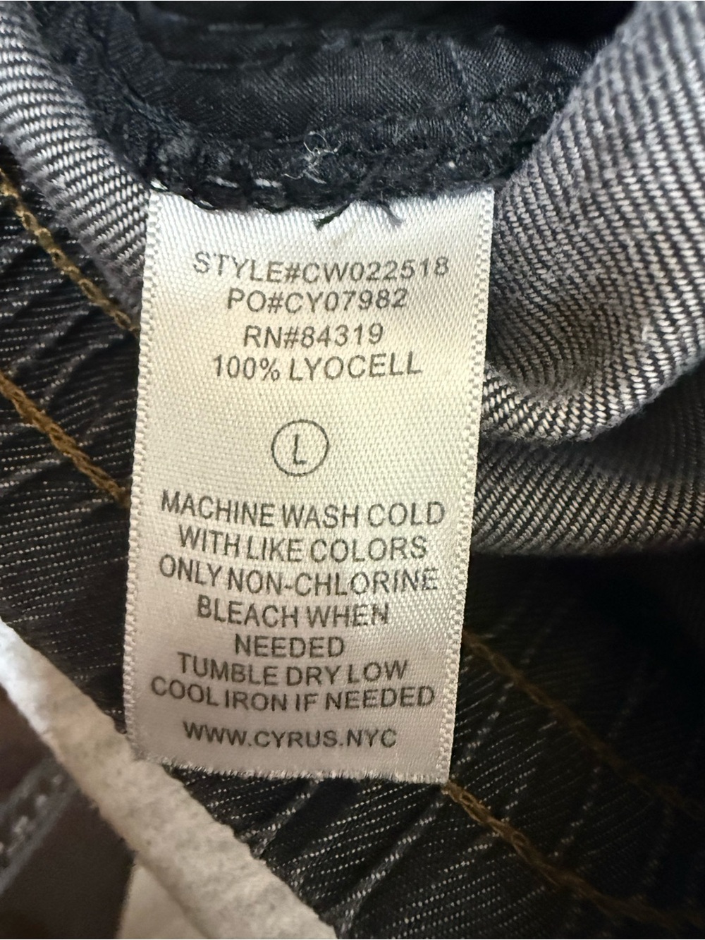 Cyrus Wide Leg Lyocell Pants- Charcoal- Size Large - Picture 6 of 6